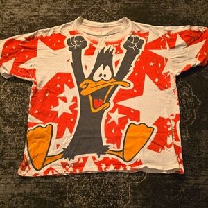 🔥🔥 1992 Vintage Looney Tunes Graphic T-Shirt - Red and White
